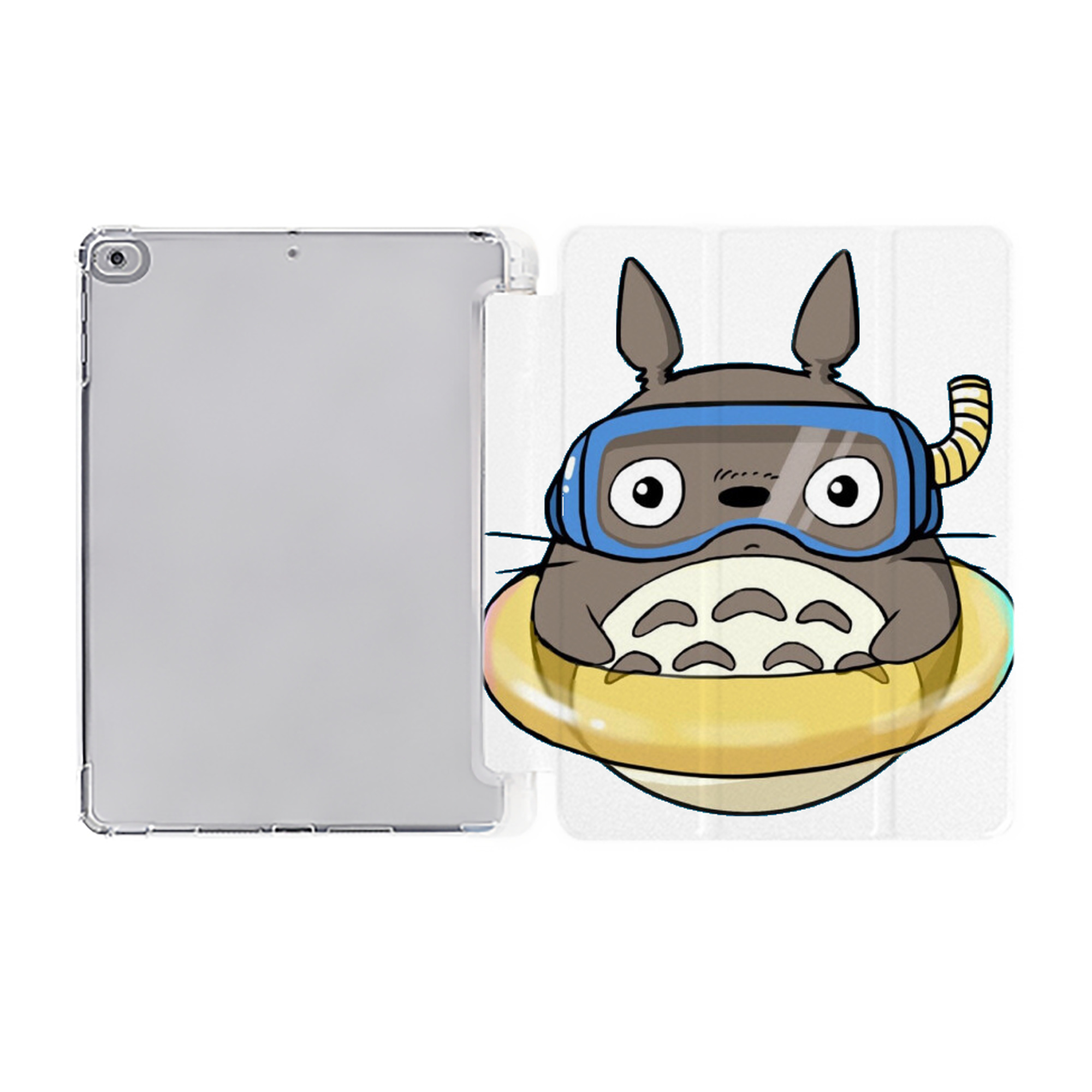 （画像用） となりのトトロ 草壁メイ 草壁サツキ My Neighbor Totoro Satsuki Kusakabe Mei Kusakabe IPad ケース ペン収納付き 三つ折りスタンド PUレザー×シリコン 対応機種9.5/10.5/10.9インチ